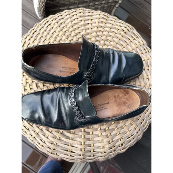 Allen Edmonds Belfast Loafers 11 C Shoes Slip On Braided Black Leather main image 5